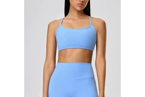 Yoga Bra Top for Women Thin Straps Backless Design Breathable Sports Bras for Summer Fitness Workout OEM