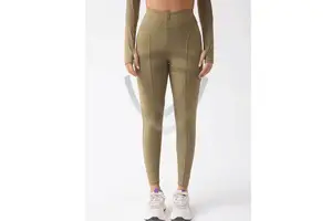 Top Selling Women's Solid Gym Workout Leggings High Quality Adult Size Elastic Waist Yoga Breathable Eco-Friendly Tummy Control