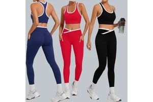 2PCS Sports Set Women's Tracksuits Quick-Drying Gym Set Women Yoga Suit Running Sport Bra Stretch Workout Leggings Yoga Clothing