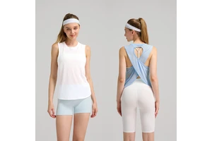 Cool Sleeveless Sports Vest for Women Hollow Out Beauty Back Yoga Wear Breathable Quick Dry Fitness T Shirt Loose Blouse Top