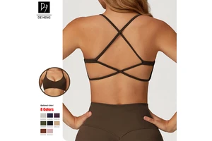 Ladies New Trend Quick Drying Running Cross Back Fitness Tops Women Sportswear High Yoga Sports Bra For Women