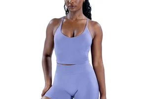 For Breathable Spandex/Nylon High-Elastic Tight-Fit Women's Tank Top for Yoga & Sports Fitness