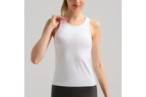 Women's 225g Racerback Sports Tank Top 81% Nylon 19% Spandex High Stretch Yoga Gym Athletic Vest