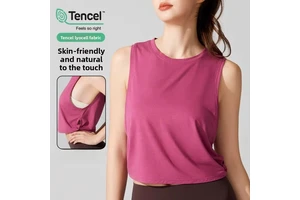 High Quality Lightweight Breathable Activewear Custom Women's Loose Gym Yoga Running Fitness Crop Tank Tops Sleeveless Shirt