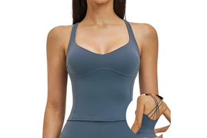Wholesale Custom Logo New Yoga Tank Top for Women Cross Sexy Back Running Fitness Gym Top