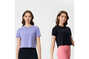 Summer Quick Drying Breathable Sports Top Workout Casual Short Sleeved Fitness Yoga T-shirt for Women