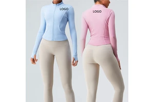 XW-TM0136 Fall New 80% Nylon Breathable Lightweight Zipper Long-Sleeved Yoga Fitness Clothing Running Exercise Yoga Tops