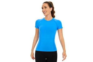 Women's Seamless Fitness Shirt 15 Solid Colors Short Sleeve Yoga Top Four-Way Stretch Eco-Friendly Breathable Quick Dry Gym