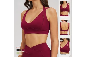 Lanyu High Quality Women Gym Fitness Backless Yoga Wear Sports Bra High Impact Beauty Back Fitness Wear Running Bra Top