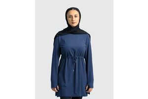 Women's Modest Training Tops Spandex Polyester Moisture-Wicking High Neck Long Sleeve Shirts for Gym Yoga Running Active Wear