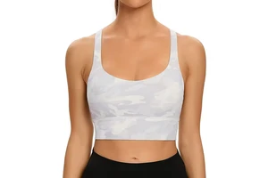Top Selling Fitness Wear Women's Yoga Bras High Support Camouflage Printing Crisscross Back Straps Eco-Friendly Sports Bra