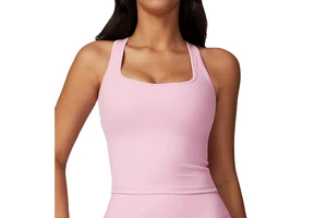 Active Wear Women's Lightweight Breathable Four-Way Stretch Spring Sleeveless Tank Yoga Vest Running Slim Vest Seamless Yoga