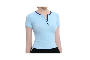 Custom Fitness Training Soft Gym Short Sleeve Sport Yoga Flowy T Shirt for Women With Breathable Mesh