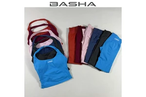 Wholesale OEM Women's Backless Yoga Tank Top Seamless Solid Color Gym Bra Quick Drying Breathable U-Neckline Sports Fitness Vest