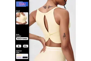 New Fashion Sexy Plus Size Women Yoga Bra Sweat-absorbing Quick-drying Sports Top Slimming Skin-friendly Fitness Tank Top Front