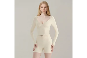 Deep V-neck Sweat-Wicking Yoga Clothes Women's Fitness Sports Outdoor Elastic Top