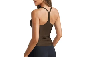 OEM Fitness Breathable Yoga Wrap Bra Front Custom Logo Seamless Women Sport Tank Top Vest Wholesale Activewear