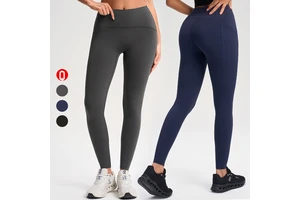 Wholesale High Waist Women's Gym Butt Lifting Leggings Elastic Spandex/Nylon Yoga Pants With Side Pocket Solid Fitness Yoga Wear