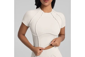 Women's Round Neck Long/Short Sleeve Bodycon Yoga Sports Top Breathable Spandex/Nylon Fitness Running Slim Fit Yoga T-Shirt