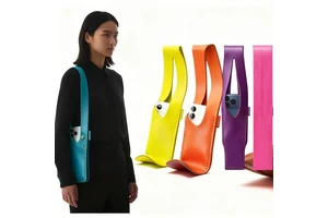 Customized Logo OEM ODM Crossbody Length Multi-Wear Style 3D Knitted Breathable Nylon Portable Storage Bag for iPhone