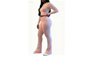 Women's Solid Embroidered Workout Fitness Jogger Set Cropped Jacket Flare Pant With Short Tops Two Pieces Leggings