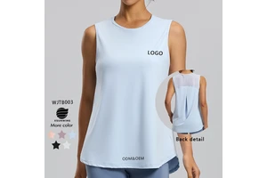 Xsunwing Women Soft Sleeveless Activewear Yoga Tank Top Women Halter Breathable Loose Fit Fitness Gym Vest Sportswear WJYTB003