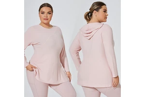 DTL-YY210 Solid Sports Tops Women Yoga Clothing Fitness Long Sleeve Casual Hooded Running T-shirt