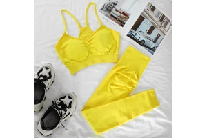 Strappy Active Wear High Support Women's Sports Bra Gym Fitness Yoga Set Gym Clothes Workout Fitness Running Sports Bras
