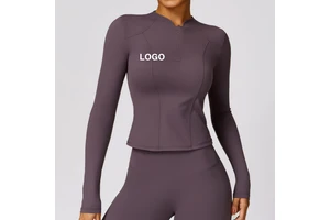 Women Stretchy Super Soft Quick Dry Compression Slimming Long Sleeve Fitness Top