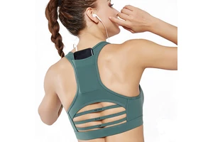 Sexy Sports Bra With Phone Pocket Racerback Sports Bras Mesh Ropa De Gimnasio Para Mujer Yoga Wear Fitness Clothing