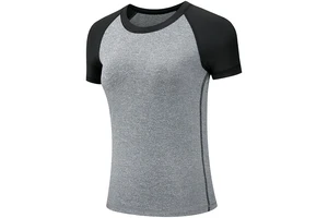 Women's Adult Color Block Yoga Fitness T-Shirt Wholesale Custom Polyester Sports Running Short Sleeve Comfortable Breathable
