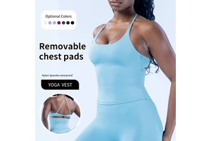 Seamless High-Elastic Cross-Shaped Yoga West with a Beautiful Back Sexy Halter Shock-Absorbing Fitness Yoga Top