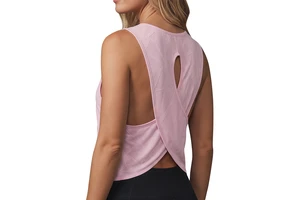 Cross-Border Back Sports Vest Women's Running Training Pilates Quick-Drying Breathable Lightweight Fitness Blouse Top Yoga