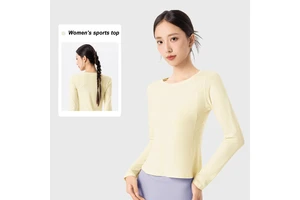 Breathable Lightweight Modal Wool Women's Long Sleeve Sports Top Ideal for Yoga Gym Workout Training