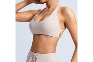 Quick-drying High Support Crisscross Straps Breathable Eco-Friendly Spandex/Nylon Yoga Tank Top for Women