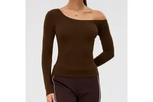 Custom Wholesale Womens Seamless Deep Neck Tank Top Sexy High Quality Fitness Yoga Gym Workout Sports Vest