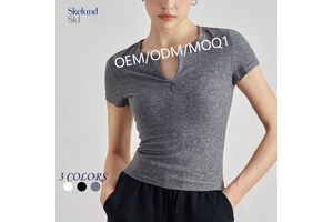 Nude-feel Slimming and Flattering Yoga Short Sleeve T-Shirt with Zipper High-end Waist-cinching Inner Layer for Fitness or Yoga