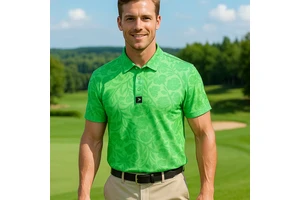 Custom Logo Summer Short Sleeve Mens Golf Polo Tennis Shirts 87.3% Polyester 12.7% Spandex Dry Fit Soft Sports Shirts Printed