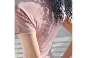 Yoga Top New Back Mesh Fitness Short Sleeve Women Outdoor Running Breathable Quick Dry Sports Short Sleeve T-shirt Women