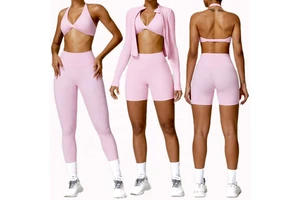 New Yoga Gym Fitness Sets Scrunch Butt Leggings Yoga Sets Fitness Running Gym Set For Women