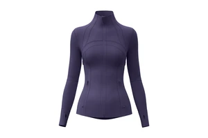 Women's Spandex Elastic Waist Yoga Sports Top Stand Collar High Waist Long Sleeve Spring & Autumn Jacket