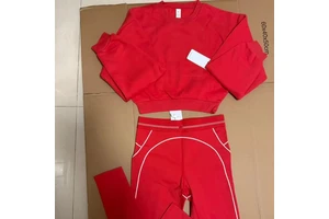 Hot Selling Red AIL Luxury Brand Women's Fitness Gym Sports High Waist Breathable Yoga Short Sleeved Top Loose Solid Printed