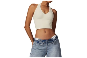Women's High Quality Seamless Yoga Top V-Neck Print Quick Dry Spandex Fitness Sports Bra Available Fitness Running
