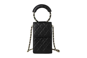 New Diamond Pattern Leather Mobile Phone Bag Women's New Trendy Chain Bag Unique Design Mini Crossbody Messenger Bag