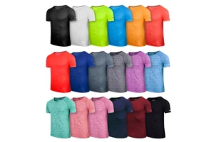 High Quality 100% Polyester Slim Sporty Solid Gym T-Shirt Men Women Custom Short Sleeve Eco-Friendly 180g Knitted Blank Design