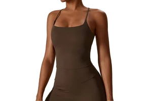 CBX8232 Spandex /Nylon Yoga Tank Top Quick Dry Breathable Four-Way Stretch Shirts & Tops Running Fitness Longline Tank Top Women