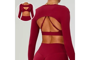 Women's Winter& Autumn Seamless Lightweight Nylon/Spandex Quick Dry Breathable Windproof Solid Fitness Yoga Long Sleeve
