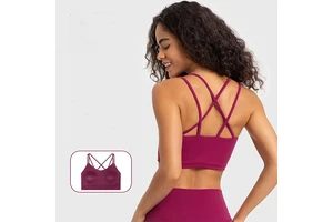 New Arrivals Custom Logo High Quality Workout Gym Yoga Bra High Impact Cross Back Sports Bras For Women