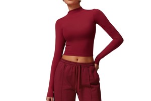 Quick-drying Breathable Four-way Stretch Sweat-wicking Fitness Sports Long-sleeved Top High Collar Skinny Fit Outer Wear Yoga