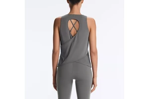 Custom Logo Women Sleeveless Running Fitness Summer Round Neck Cross Back Yoga Activewear pilate Gym Clothing Quick Dry Tank Top